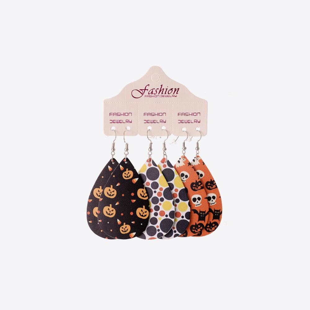 Copied - Halloween PU Teardrop Earrings Set